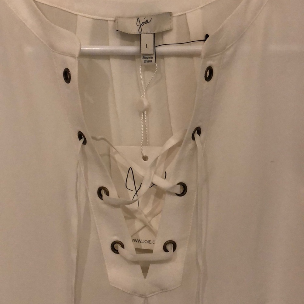 Joie white sleeveless blouse NEW